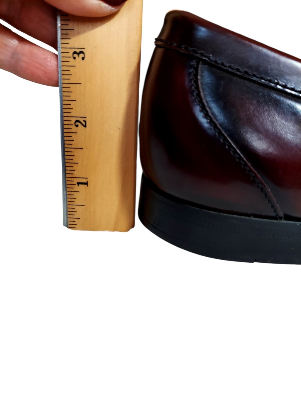 G.H. Bass Mens Lance Oxblood Leather Kiltie Buckle Loafers 8M Academia Preppy - Picture 13 of 13
